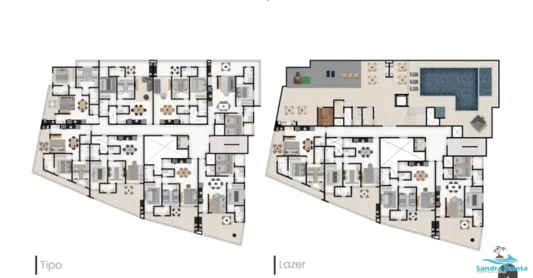 Imagem Apartamento Praia Grande/ 2 dormitórios sendo 1 suíte mais lavabo