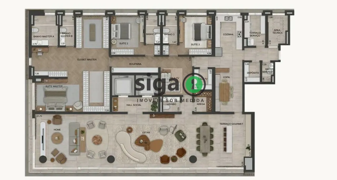 Imagem Apartamento para venda em Moema 04 suítes, São Paulo - SP
