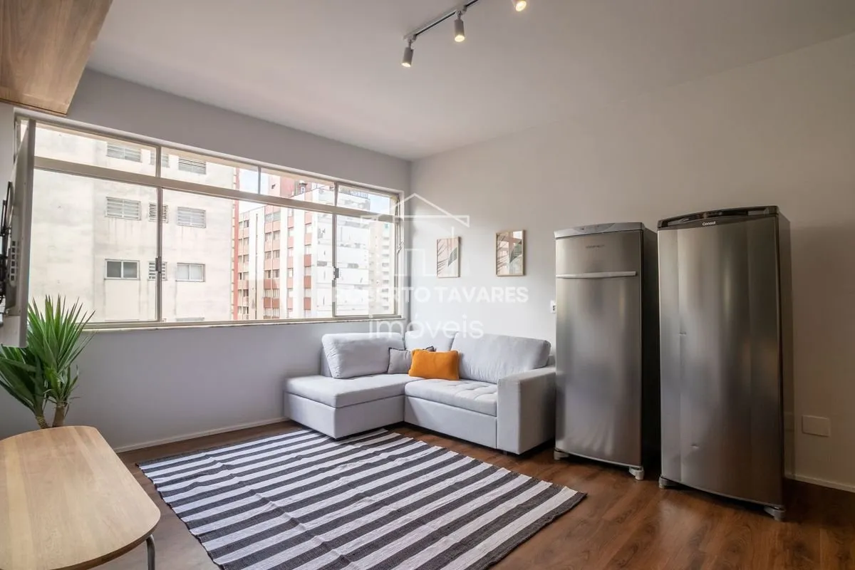 Imagem Apartamento Mobiliado e totalmente Reformado! 145 m2 úteis 5dts e 3 suítes, cozinha aberta para sala - Está a duas quadras da Av. Paulista.