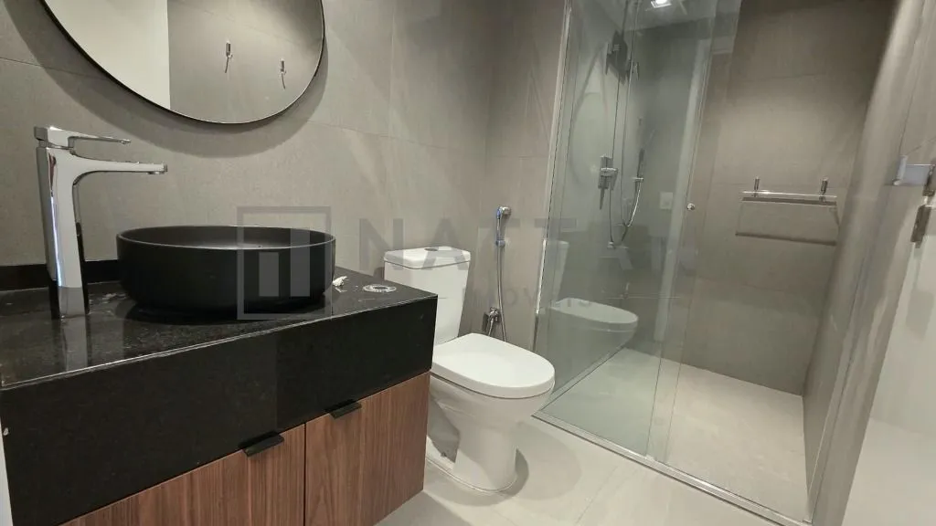 Imagem Studio mobiliado com 59 m², varanda e condomínio com piscina, sauna e quadra poliesportiva