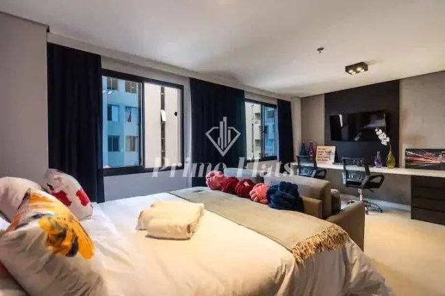Imagem Flat disponível para locação no Mercure São Paulo Moema Times Square Hotel, com 29,40m², 1 dormitório e 1 vaga de garagem
