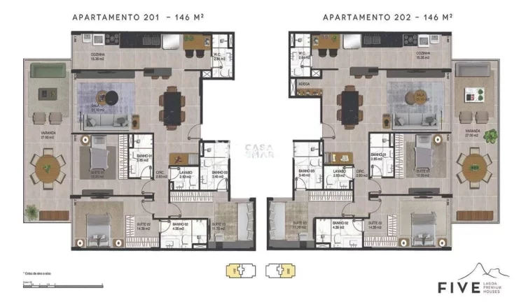 Imagem Imóvel de luxo à beira-mar com 3 quartos e suítes na Lagoa, Rio de Janeiro - RJ: 146 m², 2 vagas