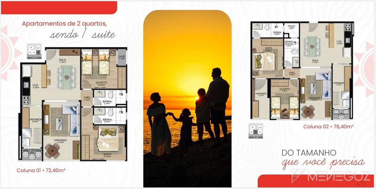 Imagem Apartamento 2 quartos na planta em Guarapari - Resiencial Duna, empreendimento na quadra do mar com lazer completo em 100 meses