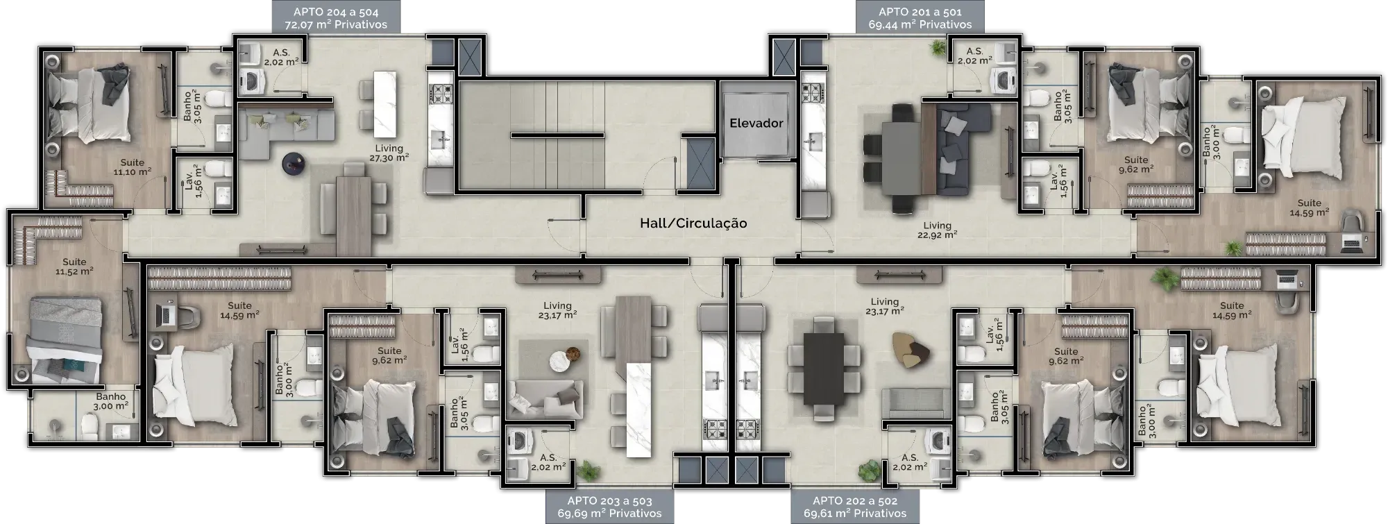 Imagem Apartamento com 2 Quartos à Venda, 79 metros em Centro - Tijucas