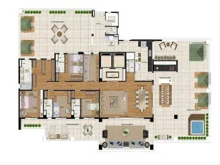 Imagem Apartamento de luxo no Condomínio Sophis Santana, São Paulo - 4 quartos, 4 suítes, 4 banheiros, 5 vagas de garagem, 260m² de área.