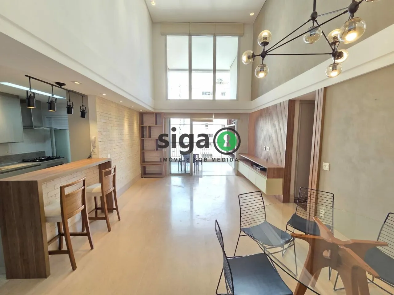Foto do imóvel Apartamento Brooklin 134 m² 3 suítes pé direito duplo varanda gourmet churrasqueira