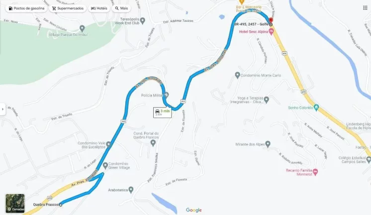 Imagem Terreno em condomínio, com 673m² para venda no bairro de Quebra Frascos, Teresópolis RJ