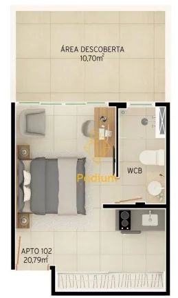Imagem Flats Studio a beira-mar da Praia de Intermares - FL0083