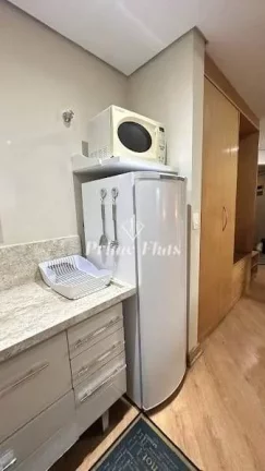 Imagem Flat disponível para venda no Hotel Bienal Suítes, com 28m², 1 dormitório e 1 vaga