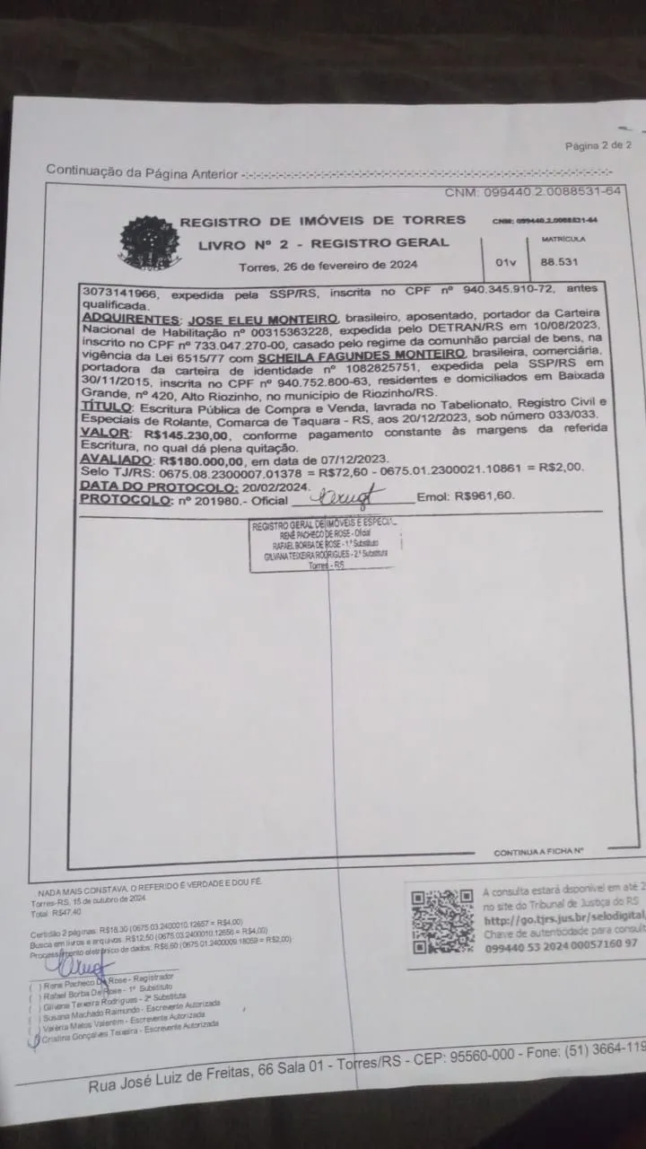Imagem Lote à venda em Torres, Lagoa Jardim, 394.66m2