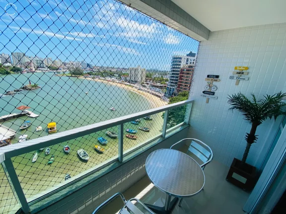 Imagem Apartamento a venda na praia do morro frente para o mar, 3 quartos sendo uma suite, todos eles em porcelanato. com 02 vagas de garagem.