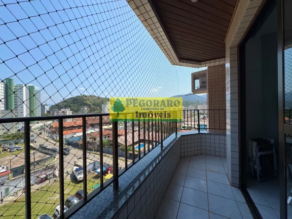 Imagem Apartamento de 2 quartos na Prainha, Caraguatatuba-SP 1 suíte, 2 salas, 2 banheiros, 1 vaga de garagem e vista para o mar