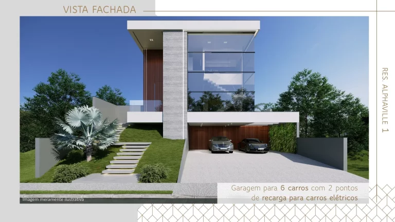Imagem Alphaville, 4 suítes com closet, 6 vagas na garagem 500mts