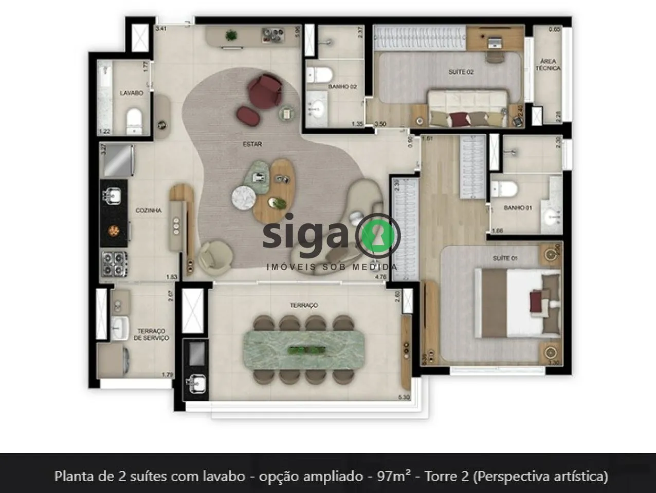 Imagem Apartamento a venda no Alto da Boa Vista com 3 quartos