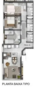 Imagem Apartamento 3 Dormitórios - Bairro Navegantes