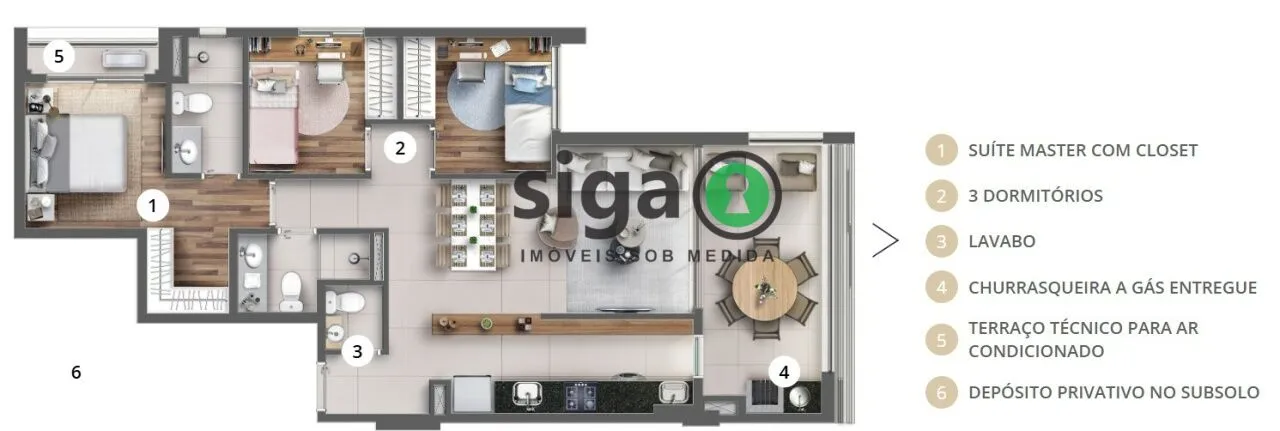 Imagem Apartamento para venda na Vila Mariana 03 dormitórios, São Paulo - SP