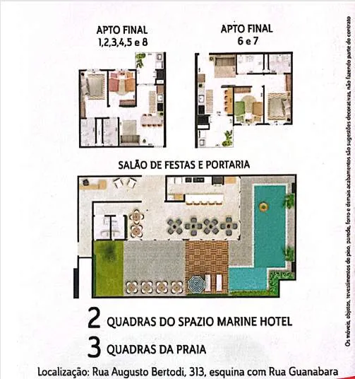 Imagem Apartamento para Venda em Guaratuba, Balneário Eliane, 2 dormitórios, 1 suíte, 2 banheiros, 1 vaga
