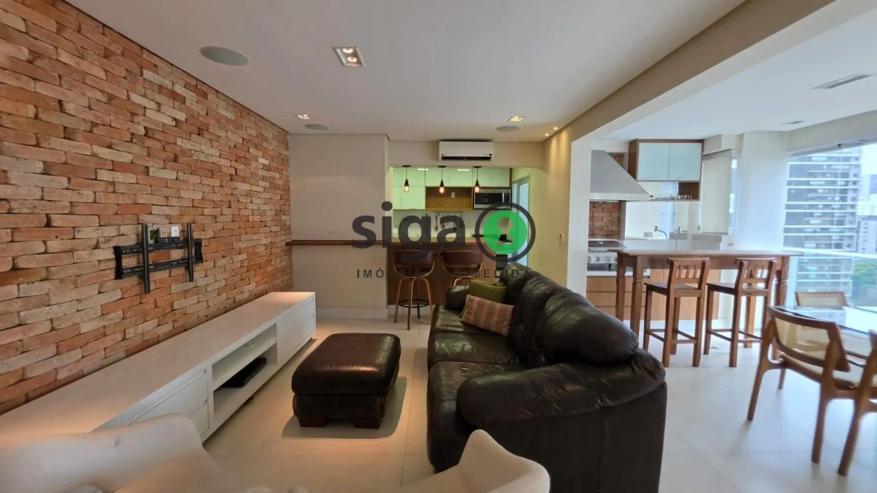 Imagem Brooklin - 105 m² - 2 dormitórios sendo 2 Suítes - Varanda Gourmet - Pronto para Morar