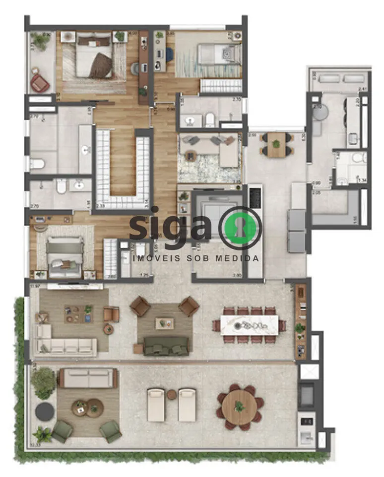 Imagem Viva o luxo que você merece ? unidade de 251 m² no Esther Ibirapuera