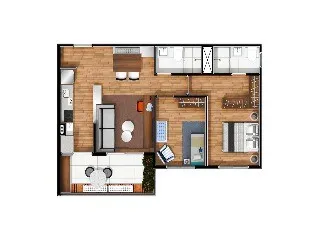 Imagem Apartamento à venda com 2 quartos em Morumbi São Paulo, condomínio Mob Morumbi São Paulo, comprar apartamento no Morumbi, São Paulo, apartamento na zs