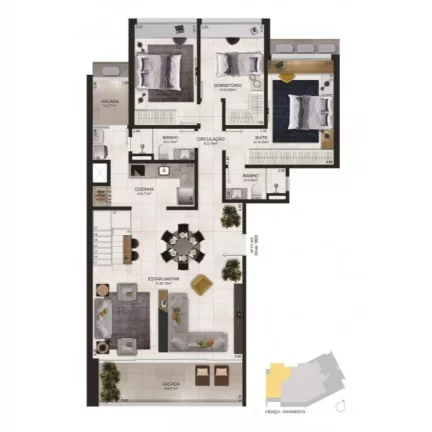 Imagem Apartamento 2 quartos para venda no bairro Beira Mar em Torres