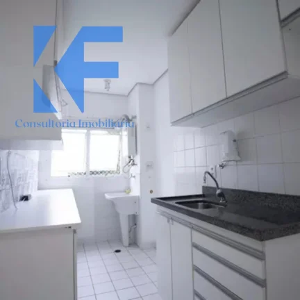 Imagem Apartamento confortável com 63m² no 1° andar, sendo 2 dormitórios, sala ampla com varanda gourmet, linda cozinha planejada,