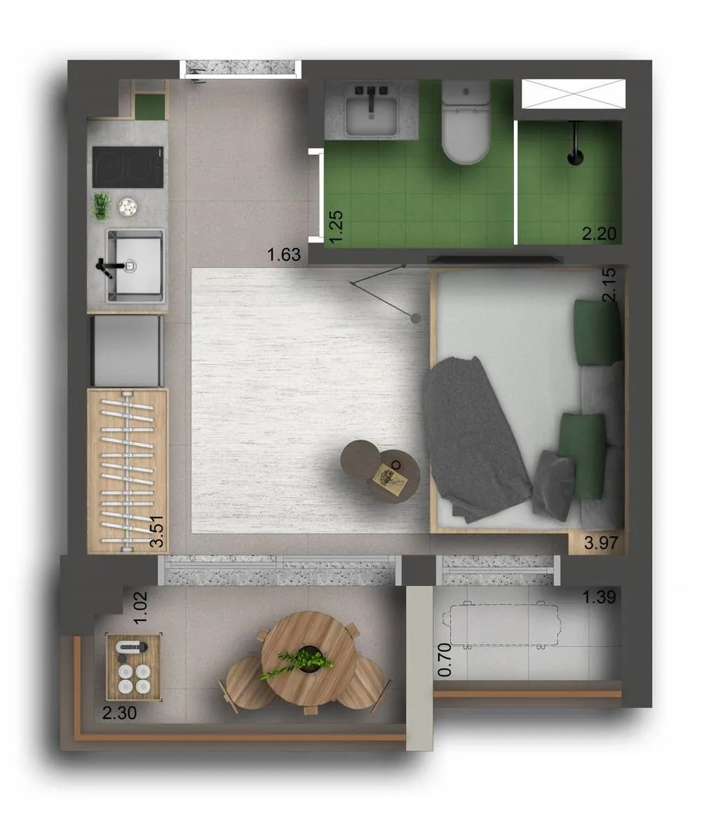 Imagem Studios modernos a uma quadra do metrô Trianon-Masp.Um empreendimento de apartamentos studio de 20 ...