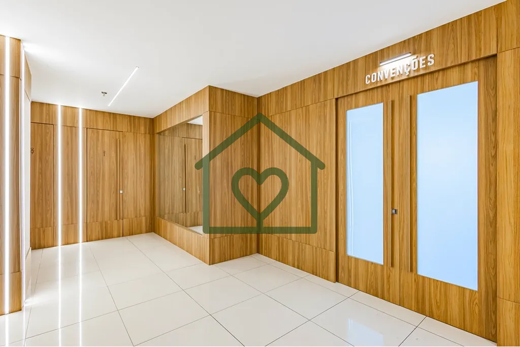 Imagem Sala comercial de 37m2 no 7º andar da Rua Gutemberg, 151, Torre 2, na Zona Petrópolis, com piso po...