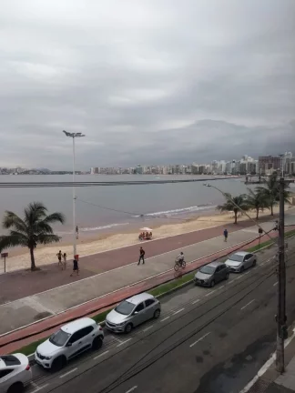 Imagem Apartamento Para Alugar Temporada De Frente Para O Mar Linda Vista da Praia Edifício Omar Prata Avenida Beira Mar Praia do Morro Guarapari Localizado