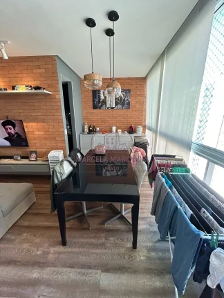 Imagem Ap quarto e sala, varanda integrada com sala, fechamento, lazer, 1 vaga.