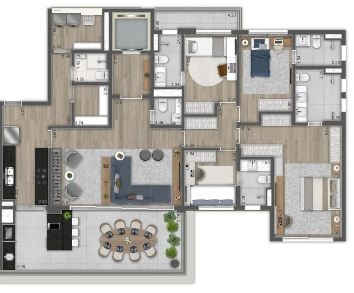 Imagem APARTAMENTO RESIDENCIAL em São Paulo - SP, Brooklin Paulista