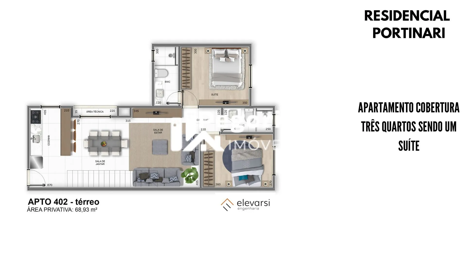 Imagem Apartamento à venda em Pinhais, Estância Pinhais, com 3 quartos, 47,82m²