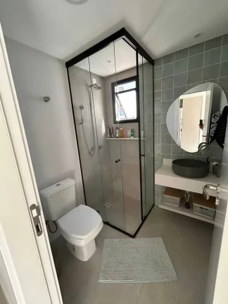 Imagem Apartamento mobiliado com 2 dormitórios sendo 1 suíte e 1 vaga de garagem na Praia Brava - Itajaí