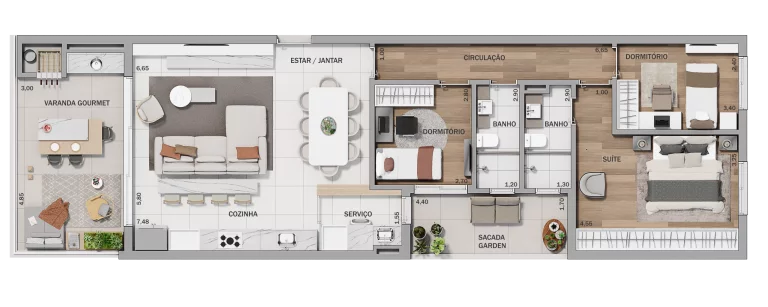 Imagem Apartamento 3 quartos sendo 1 suíte para venda no bairro Petrópolis em Caxias do Sul