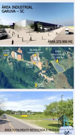 Imagem ÁREAS Industriais 272.900m2, 242.500m2, em GARUVA - SC - Ideal p Galpões Logísticos.