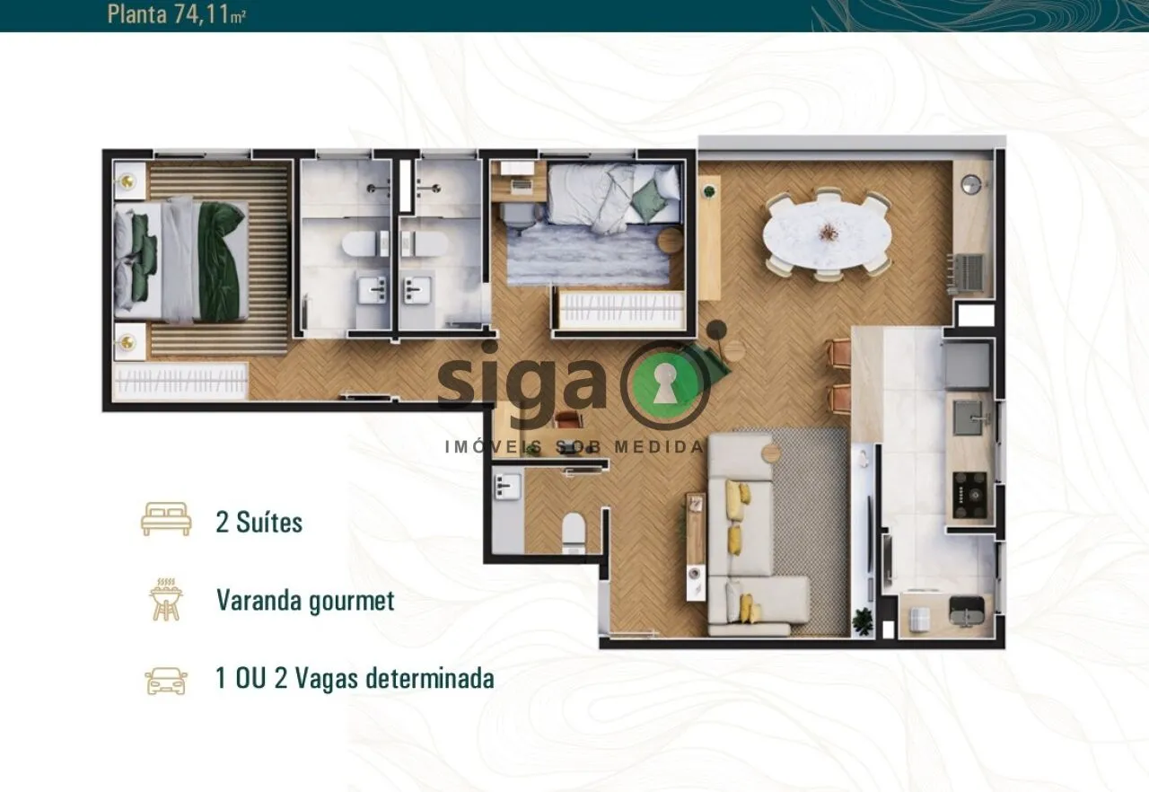Imagem Apartamento para venda no Morumbi 02 suítes, São Paulo - SP