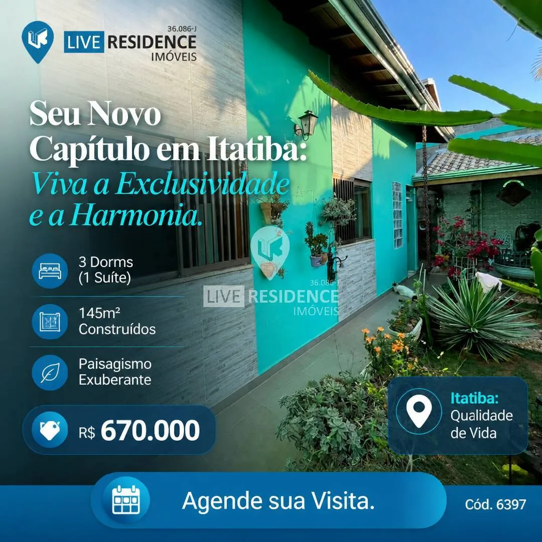 Foto do imóvel Casas à venda em Itatiba - SP, Imobiliária Live Residence