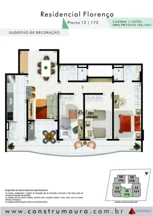 Imagem Apartamento com 3 dormitórios à venda, 104,73 m² a partir de R$ 642.623- Aviação - Praia Grande/SP