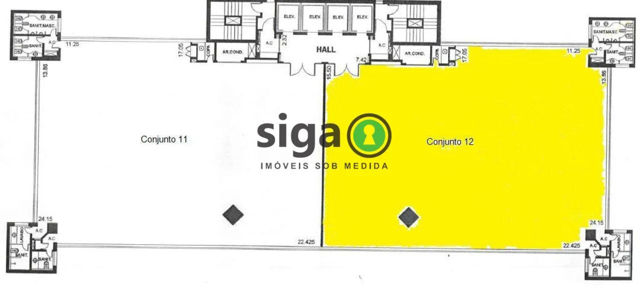 Imagem Sala Comercial para Locação - 442,56m² - Berrini / Brooklin - São Paulo/SP