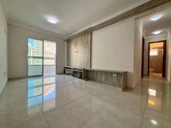 Imagem Apartamento em Praia Grande, com 2 quartos, 1 suíte, e uma sacada gourmet,80 m².
