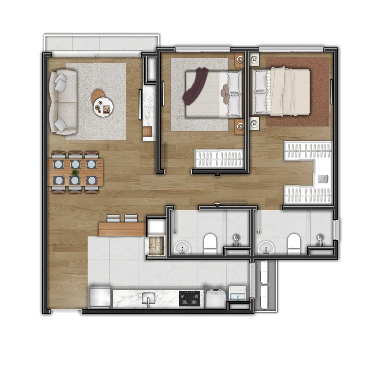Imagem Apartamento à venda em Canela, Centro , com 2 quartos, 80.87m2