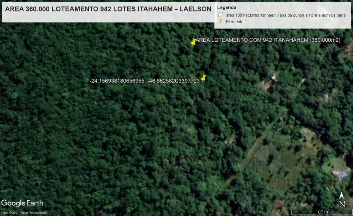 Terreno à Venda, 360.000 m² em Itanhaém - Itanhaém
