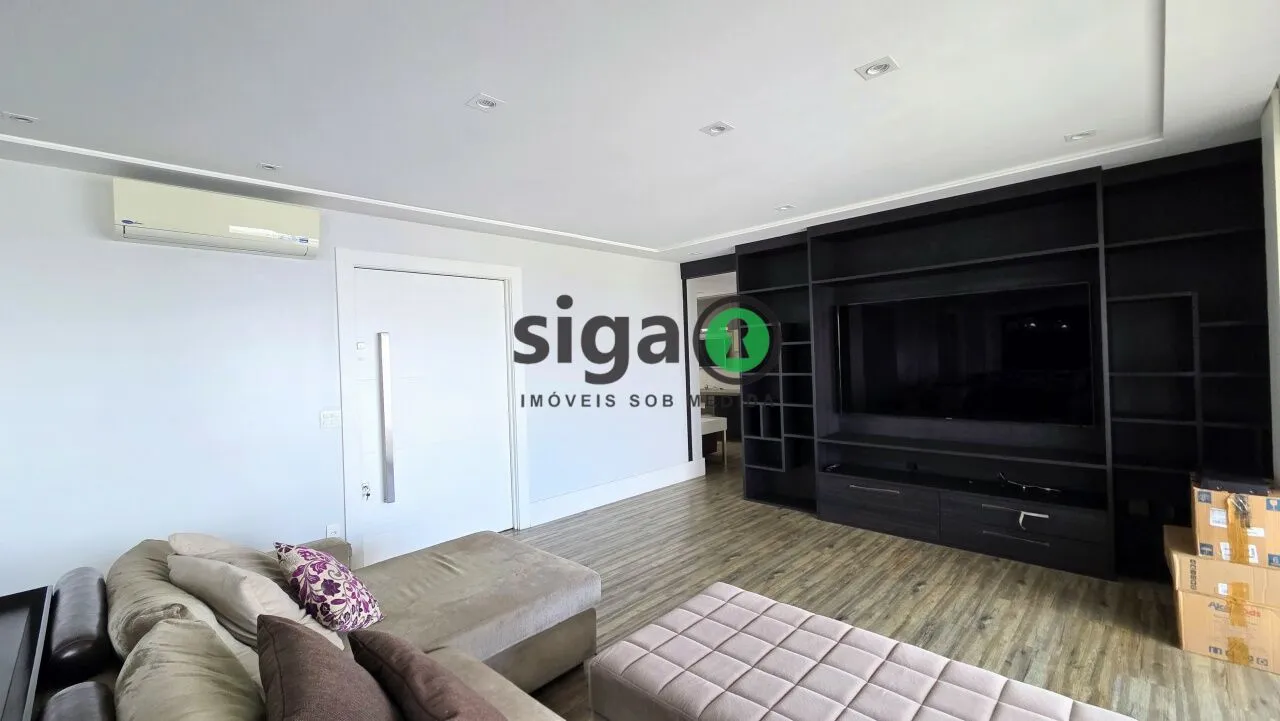 Imagem Apartamento alto padrão de 223 m2 para locação, mobiliado, com 4 quartos e 4 vagas na Vila Andrade