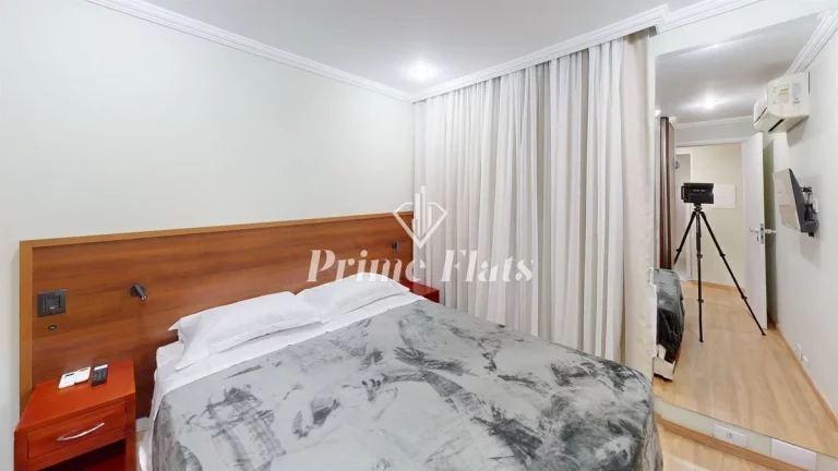 Imagem Flat disponível para locação no Matiz Manhattan Hotel, com 43m², 1 dormitório e 1 vaga de garagem