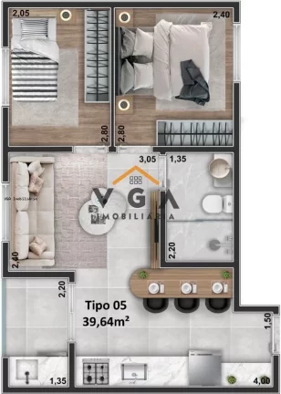 Imagem Apartamento para Venda em São Paulo, Vila Esperança, 2 dormitórios, 1 banheiro