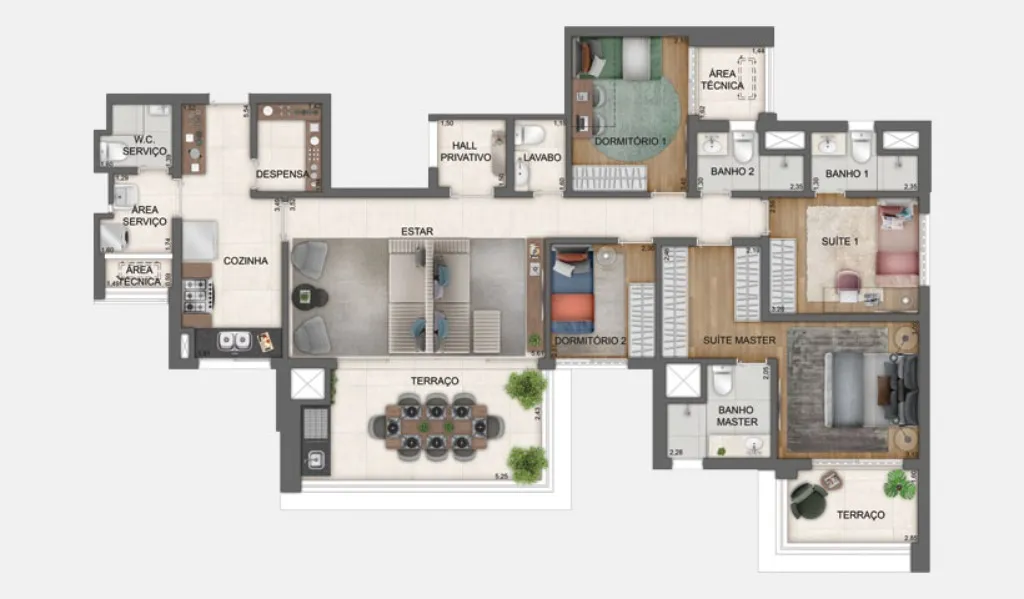 Imagem Edifício Haute Brooklin by ez, apartamento com 4 quartos em Brooklin São Paulo SP, apartment in São Paulo Brazil, apartamento 4 suítes em Brooklin Sp