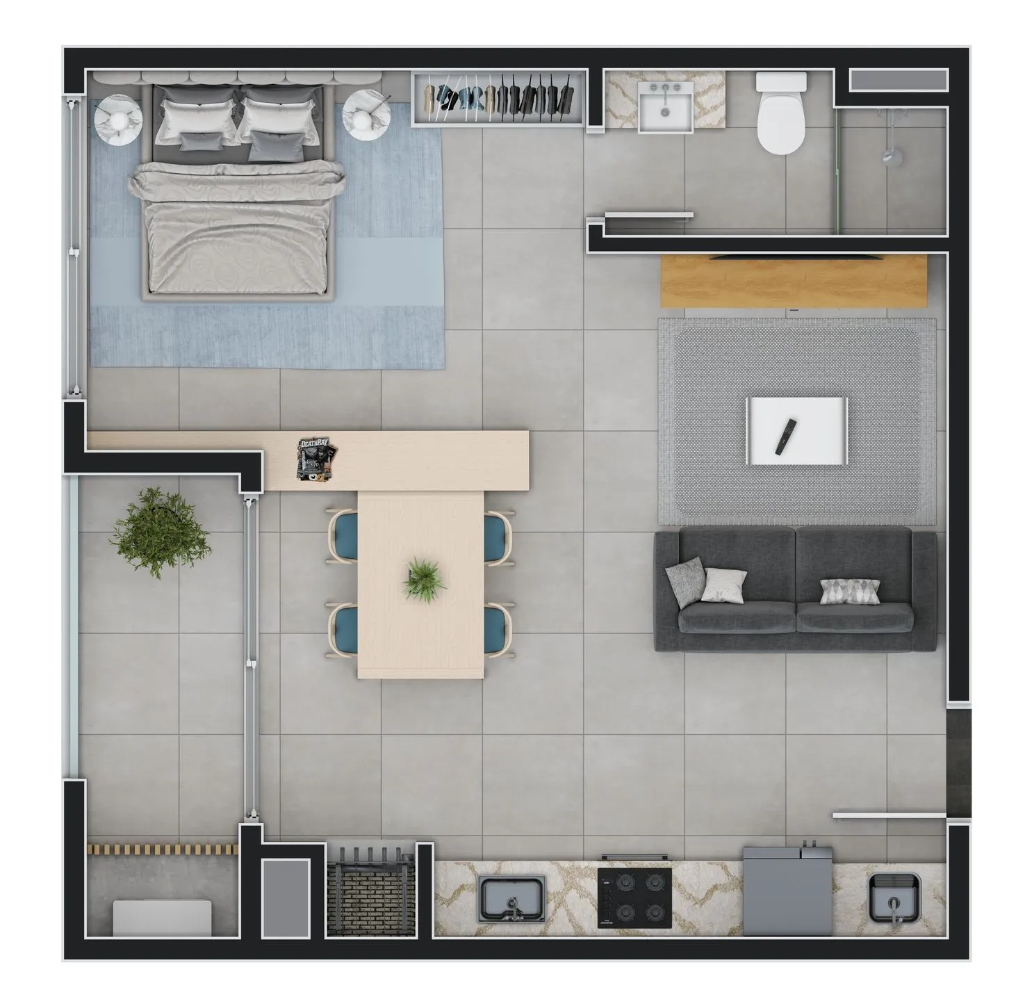 Imagem Studio à venda em Torres, Centro, com 1 quarto, 50.06m2