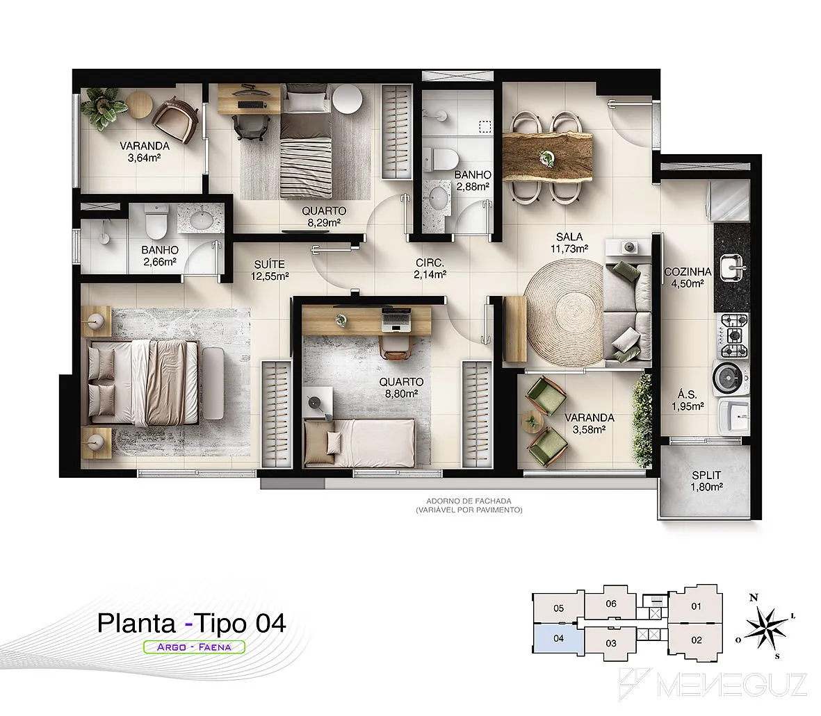 Imagem Faena Residence: 3 quartos com suíte no Jockey de Itaparica (Vila Velha/ES)