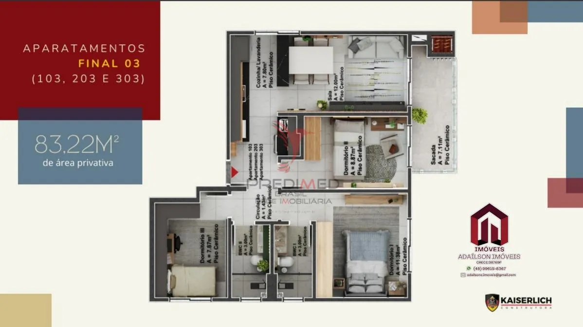 Imagem Pronto para morar Imperial Luxus Residenz Nova Palhoça SC - BRASIL