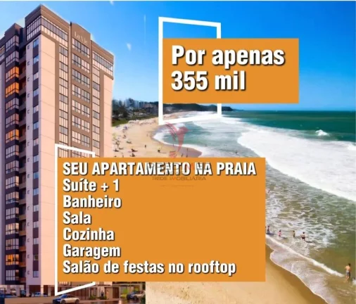 Apartamento na praia em Tijucas com vista mar